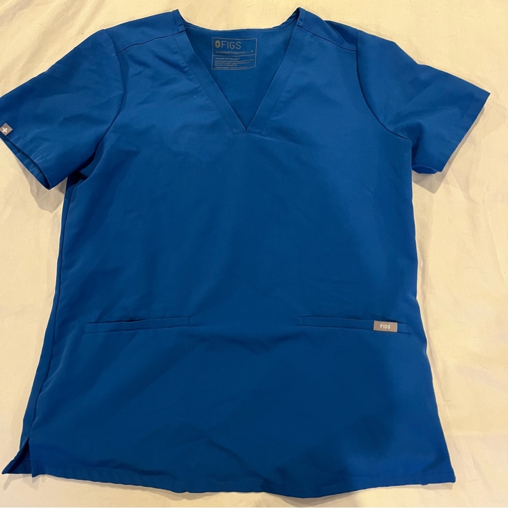 Figs Top- Royal Blue